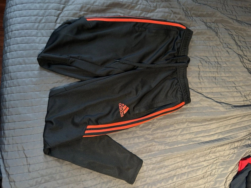 adidas men Essentials Warm-Up Tapered 3-Stripes Track Pants