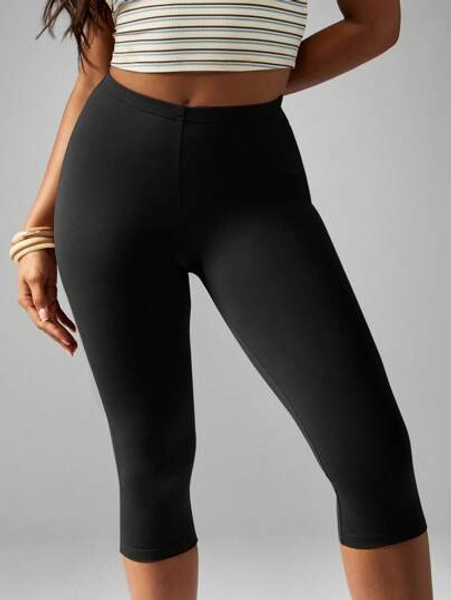 MISSGUIDED High Waist Capri Leggings Compression Pants Premium Stretch Knit Sportswear Workout Gym Running - Size XXS