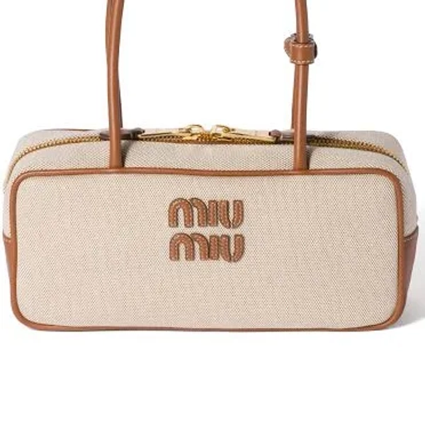 Miu Miu Beau Canvas Leather Bag