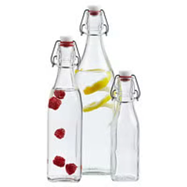 Square Hermetic Glass Bottles