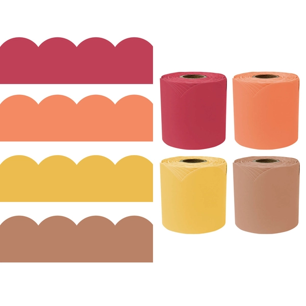 65' Fall Wildflower 4 Pack Rolled Bulletin Board Border Set