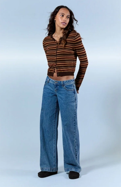 Kaia Ultimate Low Rise Baggy Jeans Light Blue Wash