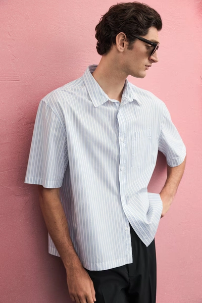 Regular Fit Boxy-style poplin shirt