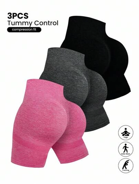 Easithlete Women's Plus Size Bermuda Sports Shorts With Tummy Control And Pocket Design Seamless Shorts For Women Tummy Control Spandex Shorts Tummy Control Tummy Control Shorts
