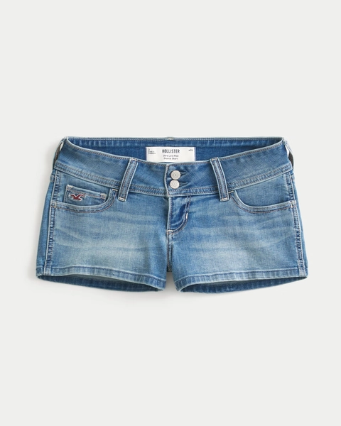 Ultra Low-Rise Jean Shortie Shorts