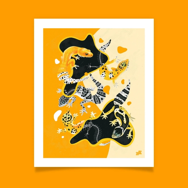Leopard Geckos Fine Art Print