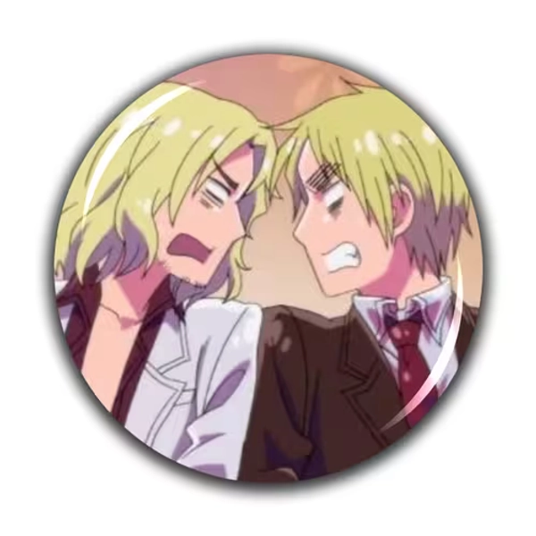 2d flat 2d flat casual cartoon anime badge mens fashionable - Temu