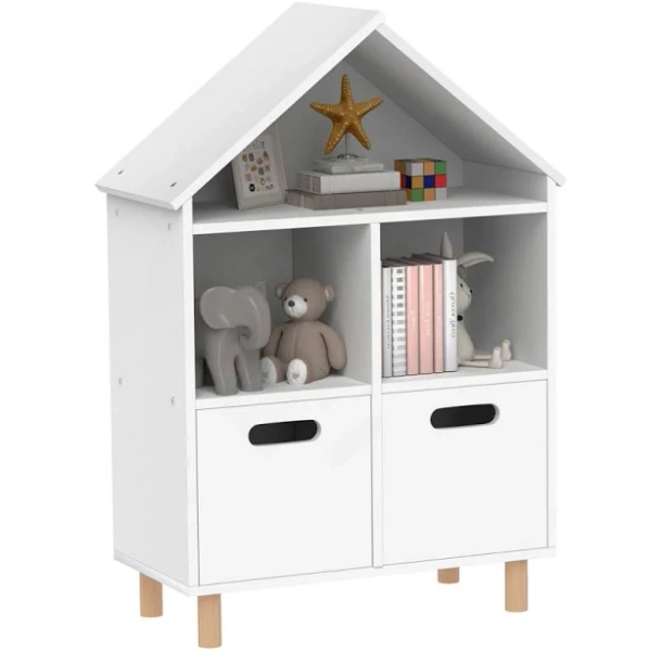 Ophelia & Co. Qaba 3 Tier Two Drawers Bookshelf