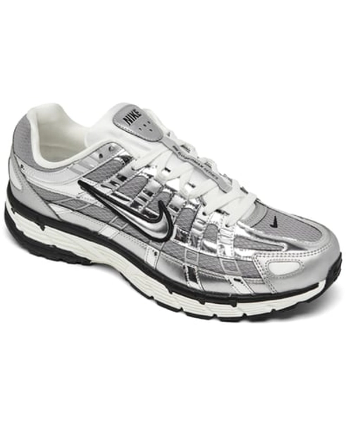 Nike Men's P-6000 Casual Sneakers from Finish Line - Metallic Silver, White