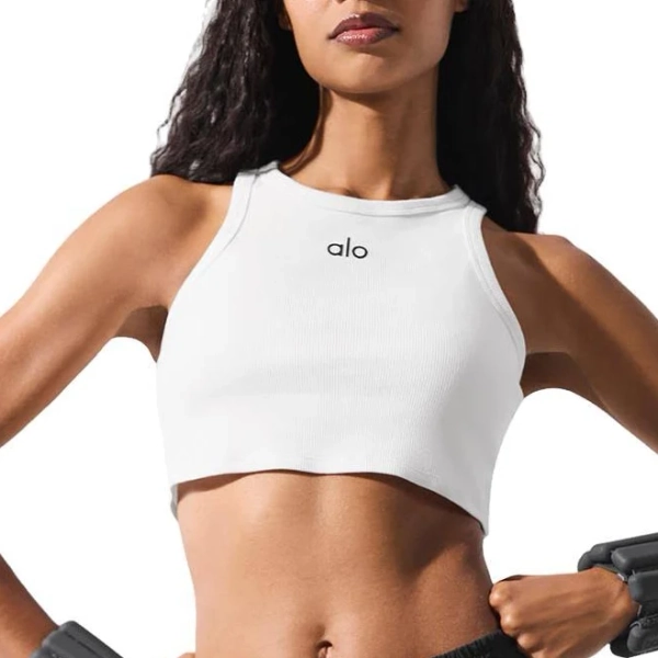 Alo Yoga Aspire Women Tank Top - White/black