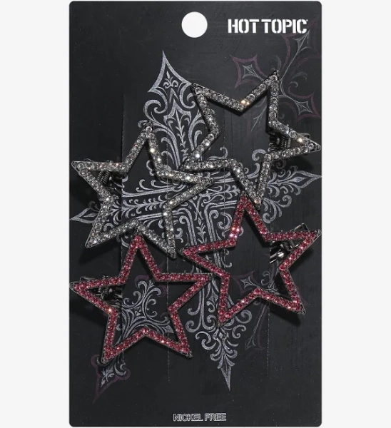 Bling Star Hair Clip Set