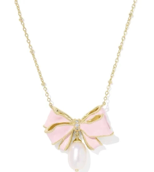 Kendra Scott x Loveshackfancy Pearl Bow Necklace