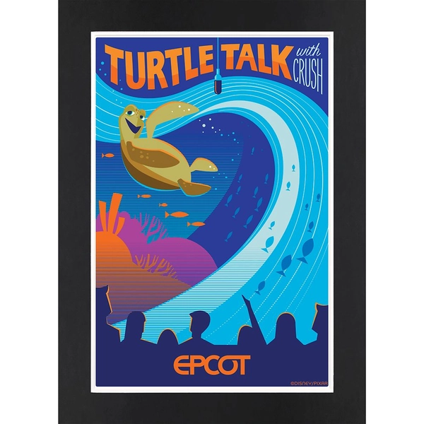 EPCOT Turtle Talk with Crush Matted Print | Disney Store