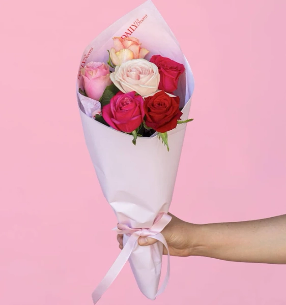 A Dozen Mixed Roses