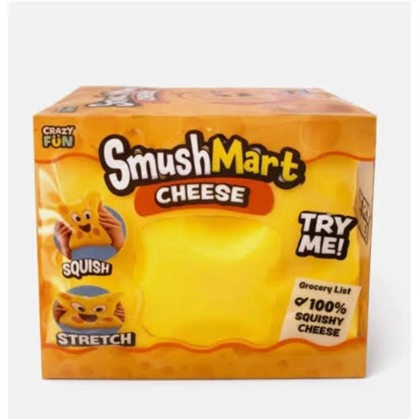 Squishy Jumbo Cheese Squishy 5 Smush Mart ,Soft Sensory Stress Relief Tools for Teens and Adults