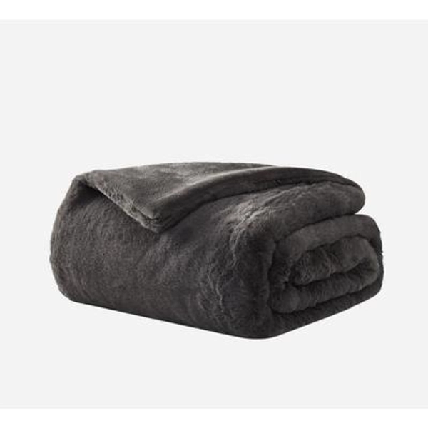 UGG® Euphoria Throw 50" x 70" Polyester Blankets in Charcoal