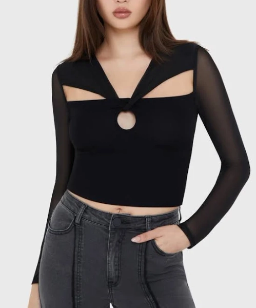 Killstar - Killstar x Kihilist - Ink Of Night Black - Top - black - M - 95% Viscose, 5% Elastane