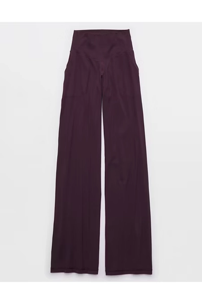 OFFLINE By Aerie Real Me XTRA High Waisted Trouser Women's Cool Berry XL Long