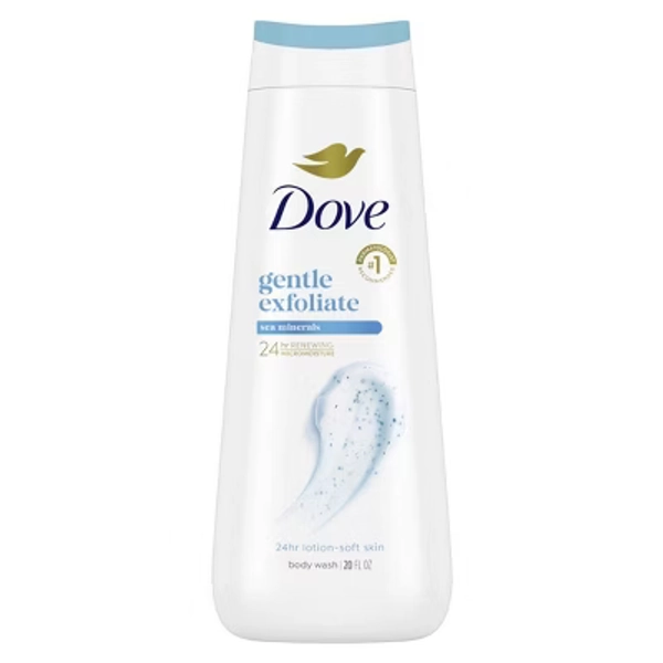 Dove Gentle Exfoliate Body Wash - Sea Minerals 24hr Lotion-Soft Skin - 20 fl oz