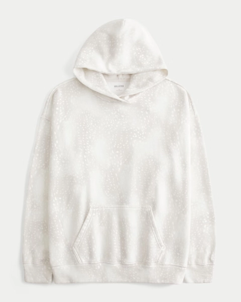 Oversized Doe Print Hoodie