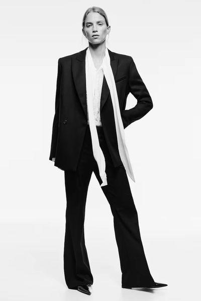 Flared tailored trousers