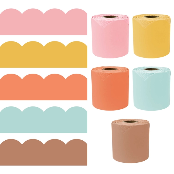 65' Groovy 5 Pack Rolled Bulletin Board Border Set