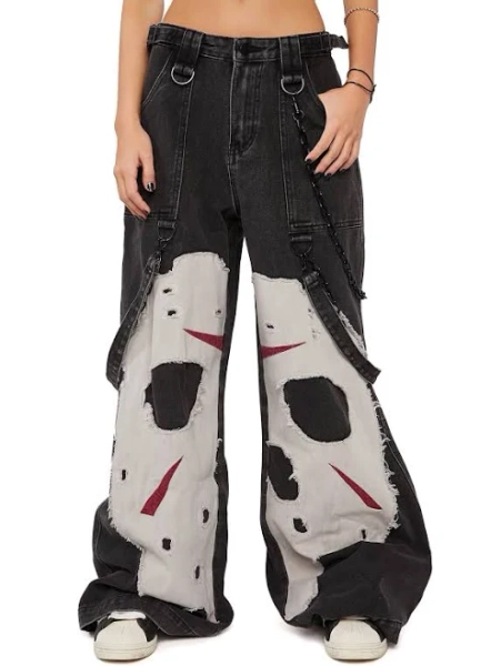 Dolls Kill x WB Horror Vile Voorhees Baggy Jeans
