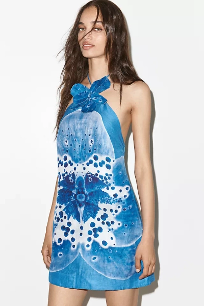 AMUR Everlee Linen Silk Mini Dress