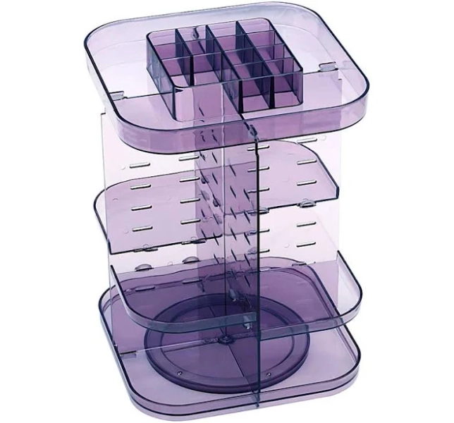 Improvements Rotating Cosmetic Organizer - Clear Purple