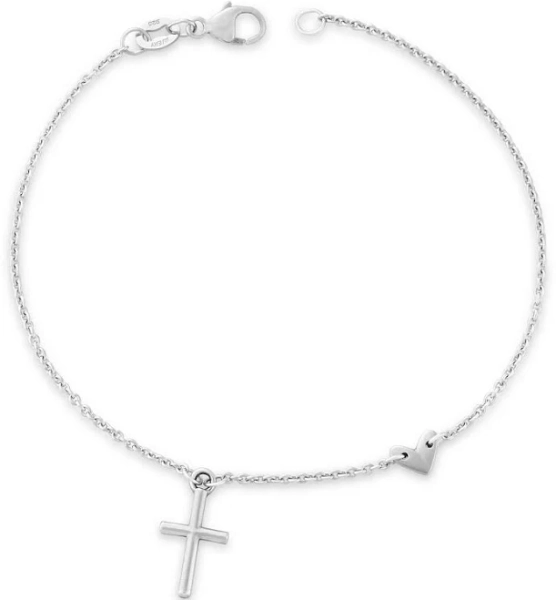 James Avery Faith and Love Link Bracelet in Sterling Silver