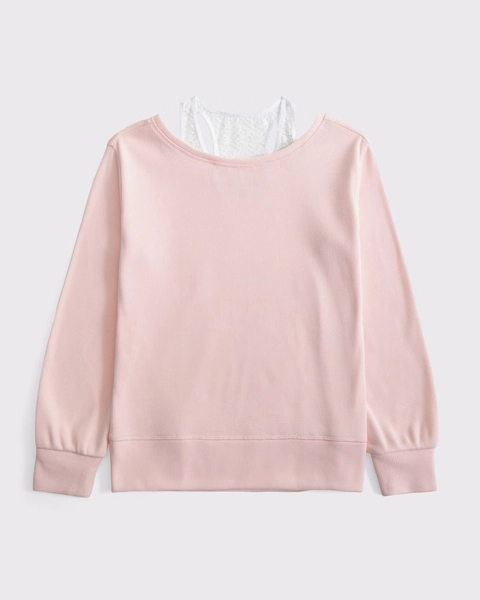 oversized waffle twofer top