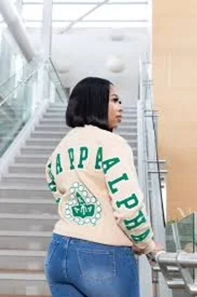 Alpha Kappa Alpha Sorority, Inc. CHENILLE BACK DESIGN (TAN)