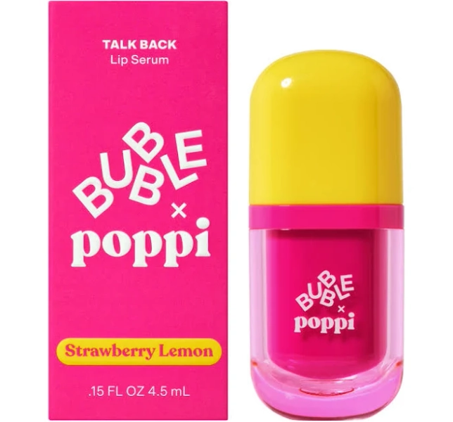 Bubble x Poppi Talk Back Strawberry Lemon Lip Serum