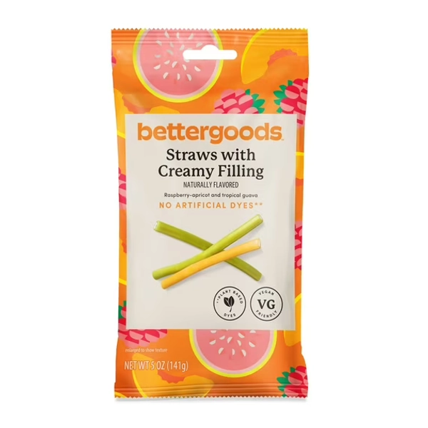 bettergoods Gummy Straws with Creamy Filling, 5 oz.