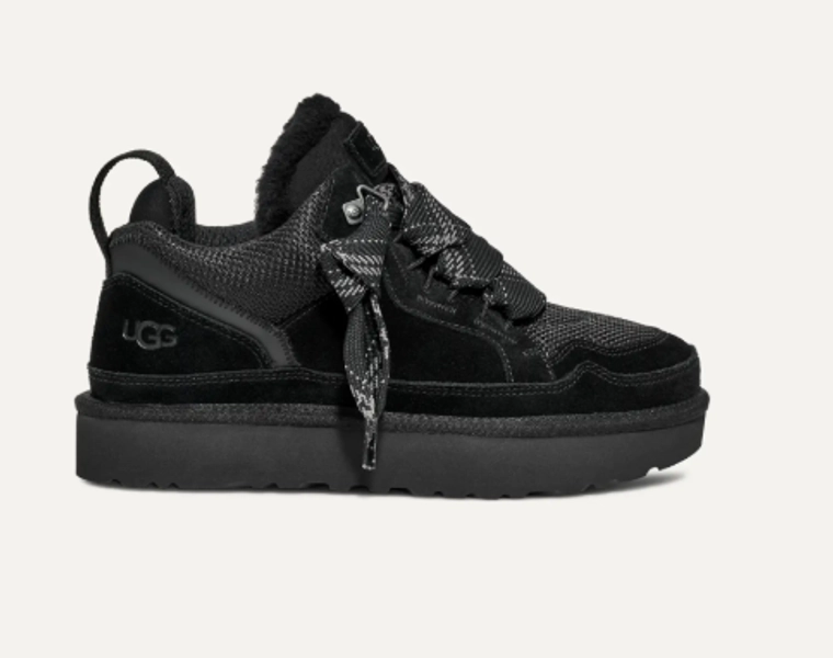 UGG® Women's Lowmel Canvas/Suede/Recycled Materials Shoes in Dark Indigo/Sea Salt, Size 12