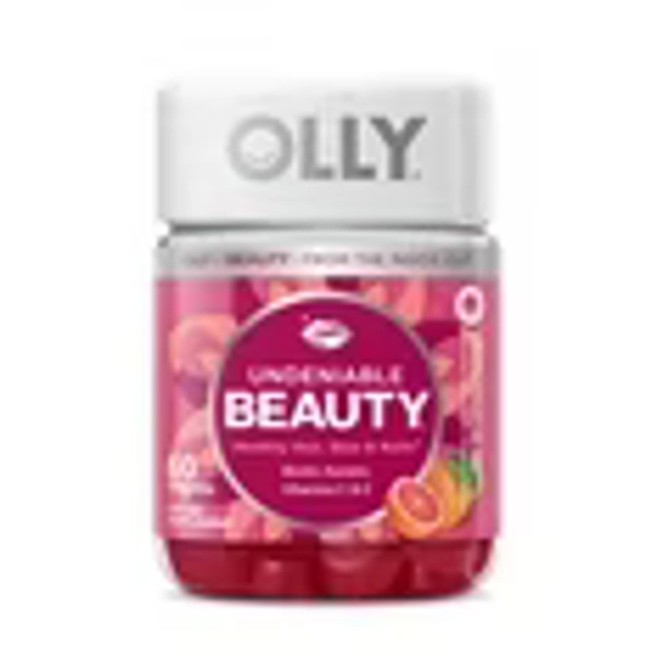 OLLY Undeniable Beauty Gummies, Biotin, Keratin, Supplement for Hair, Skin, Nails, 60 Ct