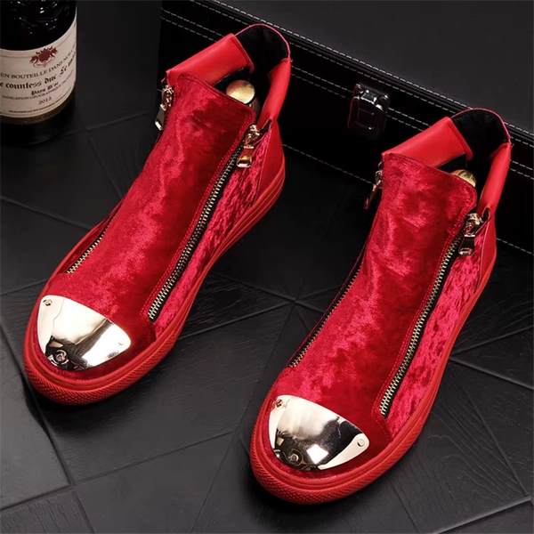 Black Red Blue Men's Head Shoes Luxury Boots Men's Brands Accessories Youth Fashion Shoes Hip-Hop High Top Sneakers - AliExpress 322