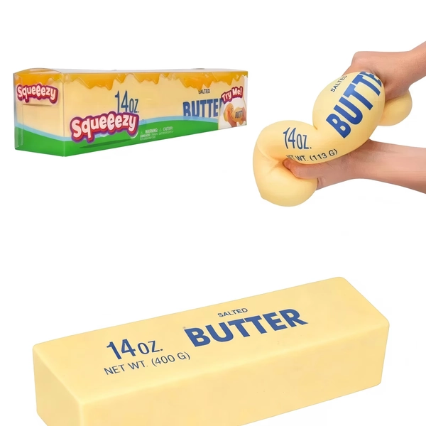 Butter Squishy 14oz Jumbo Squishy Stick of Butter - Realistic Slow Rising Food Fidget for Stress Relief & Anxiety Relaxation 2026 - Walmart.com