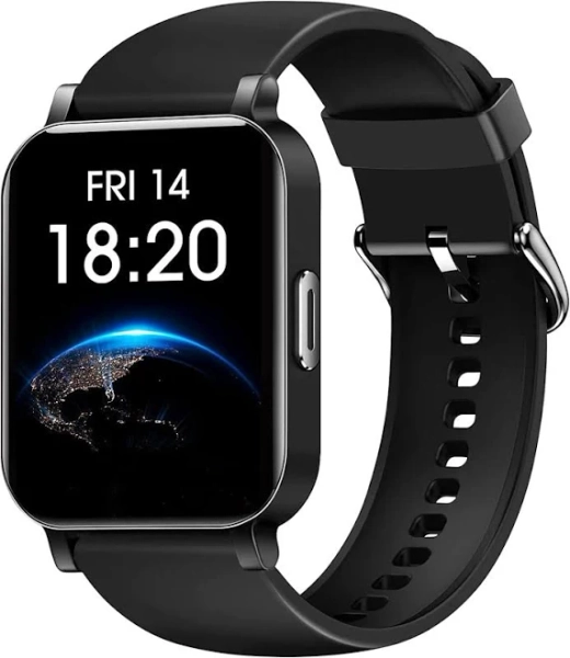 Apple Watch 41 mm Black Rubber Smartwatch Fitness Heart Rate Blood Oxygen Waterproof iPhone 12 P Max Compatible | Water-Resistant | Apple Watch OS