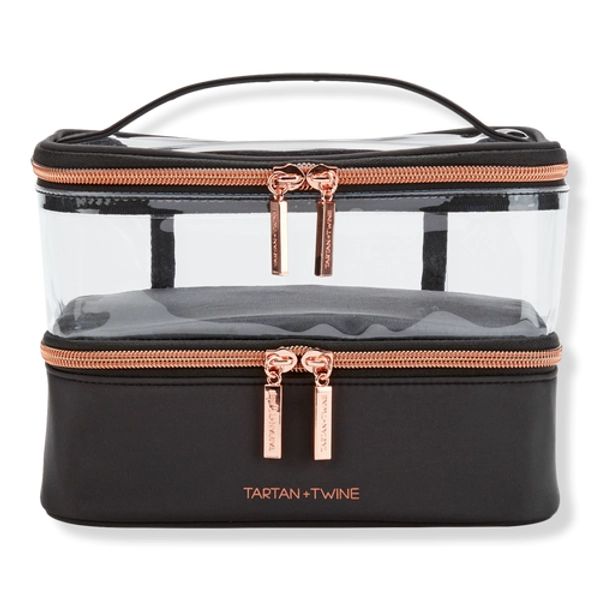 Basics Black Double-Zip Train Case