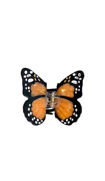 Hand-painted Mini Monarch Claw Hair Clip