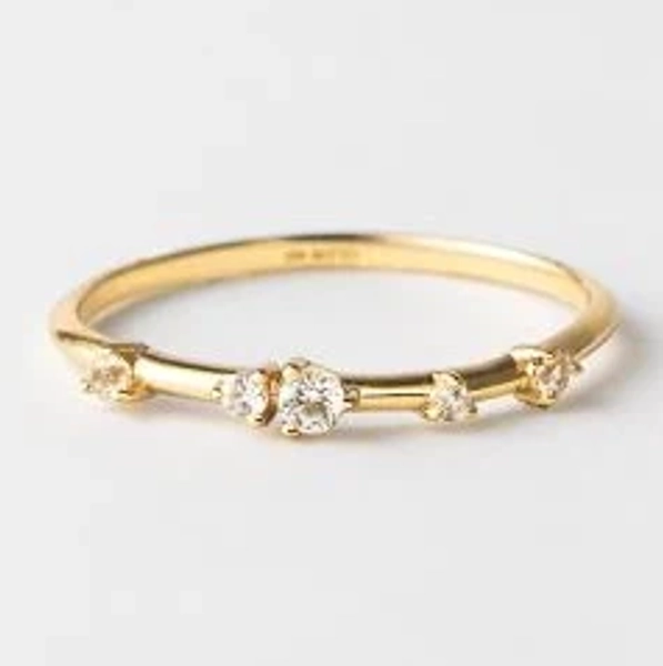 GLDN Starscape White Sapphire Vermeil Ring