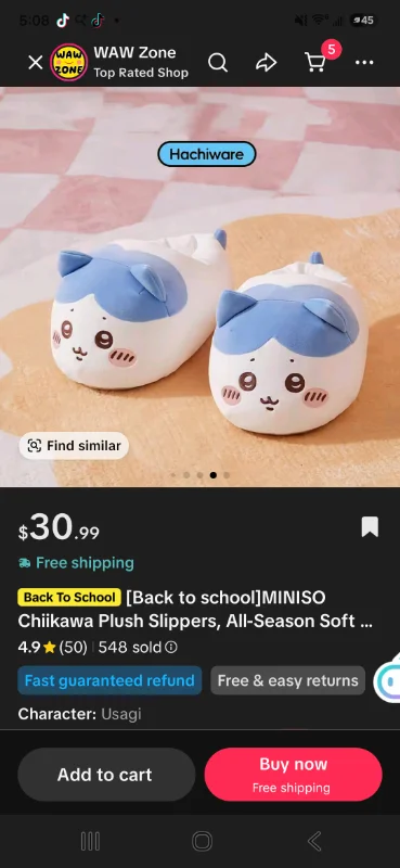 Chiikawa Slippers