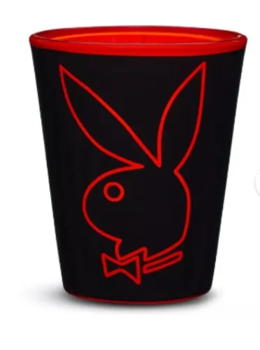 Black and Red Playboy Bunny Matte Shot Glass - 2 oz. - Spencer's