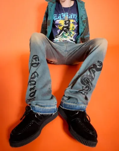 Cobra Flame Stacked Boot Jean