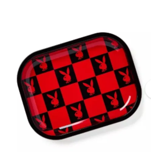 Black and Red Checkered Playboy Tray - Spencer's