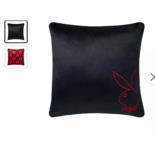 Playboy Red and Black Checkerboard Pillow - Spencer's