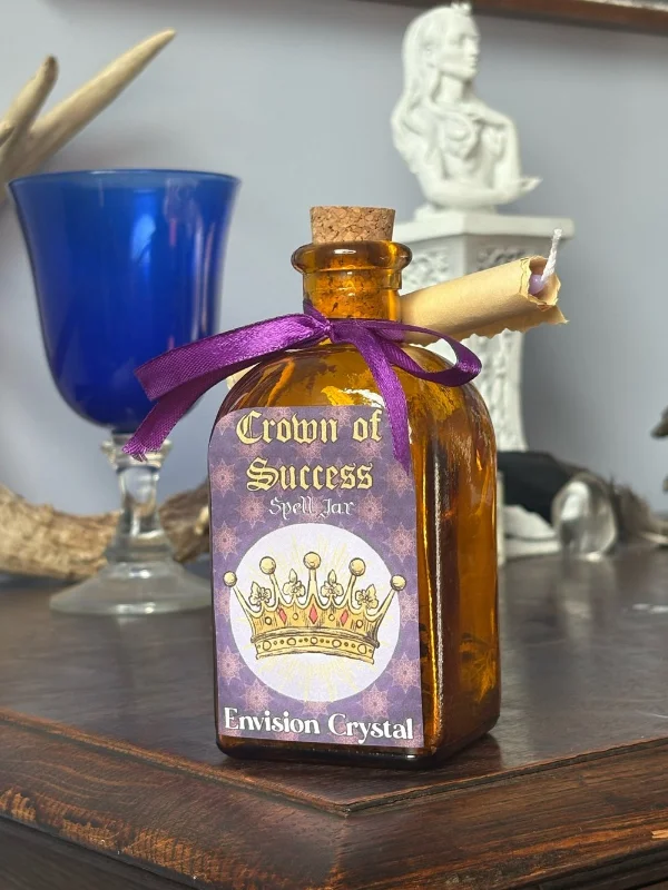 Crown Of Success Spell Jar With Petition Paper \u2014 Envision Crystal
