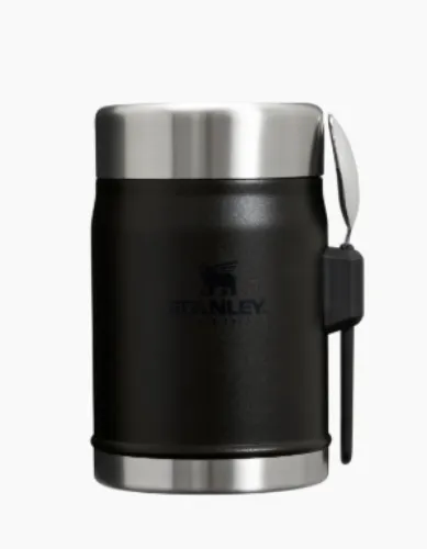 Classic Legendary Food Jar + Spork | 14 OZ BLACK