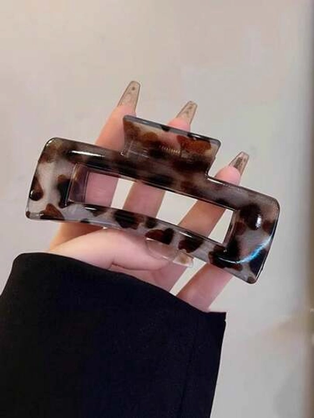1pc Extra Large Leopard Print Fashion Hair Clip, Elegant & High-Quality Hair Claw, Versatile Hair Accessories Women Claw Clips Fall Winter For Vacation Outfits Woman